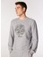 Antrasit Melanj Erkek Bisiklet Yaka Basic Fit Melanj Sweatshirt D4WM-SWT3355 1