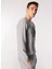 Antrasit Melanj Erkek Bisiklet Yaka Basic Fit Melanj Sweatshirt D4WM-SWT3355 3