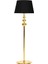 Lmd-01 Gold Kaplama Üçlü Küre Metal Lambader - Gold Şeritli Krem 1