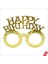 Happy Birthday Taç ve Gözlük Seti - Altın 4