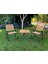 Metal Iskeletli Ahşap Piknik / Bahçe Bistro Set (2 Sandalye + 1 Sehpa) 2