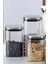 Vakum Krom Kapaklı Kare Cam Kavanoz 8x8*13 cm - 650 ml Cam Baharatlık Saklama Kabı 18 Adet 2