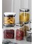 Vakum Krom Kapaklı Kare Cam Kavanoz 8x8*13 cm - 650 ml Cam Baharatlık Saklama Kabı 18 Adet 4