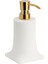 Tezgah Üstü Sıvı Sabunluk 250 ml Beyaz-Gold Renk 181X91X109 mm 1