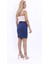 Yırtmaçlı Düz Dar Etek-İndigo 3