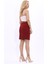 Yırtmaçlı Düz Dar Etek-Bordo 4