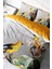 Çift Kişilik Lastikli Çarşaflı Pamuk Saten Yellow Parrot Nevresim Takımı 3