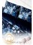 Çift Kişilik Lastikli Çarşaflı Pamuk Saten Blue Flower Nevresim Takımı 4