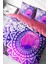 Çift Kişilik Lastikli Çarşaflı Pamuk Saten Purple Ring Nevresim Takımı 3