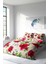 Çift Kişilik Lastikli Çarşaflı Pamuk Saten Aquarelle Rose Nevresim Takımı 2