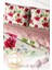 Çift Kişilik Lastikli Çarşaflı Pamuk Saten Aquarelle Rose Nevresim Takımı 4