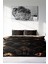 Çift Kişilik Lastikli Çarşaflı Pamuk Saten Brown Suite Nevresim Takımı 1