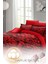 Doğal Pamuk Çift Kişilik 3D Digital Red Rose Feather Nevresim Takımı 4
