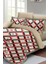 Çift Kişilik Lastikli Çarşaflı Pamuk Saten Geometric Design Nevresim Takımı 1