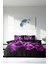 Çift Kişilik Lastikli Çarşaflı Pamuk Saten Purple Diamonds Nevresim Takımı 1