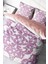 Çift Kişilik Lastikli Çarşaflı Pamuk Saten Pink Damask Nevresim Takımı 3