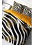 Lastikli Çarşaflı Pamuk Saten Çift Kişilik Zebra Feather Nevresim Takımı 1