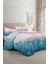 Çift Kişilik Lastikli Çarşaflı Pamuk Saten Soft Blue Luxury Nevresim Takımı 3
