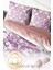 Çift Kişilik Sık Dokuma Pamuk Saten 3D Özel Tasarım Pink Damask Nevresim Takımı 4