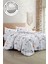 Çift Kişilik Lastikli Çarşaflı Pamuk Saten Soft Floral Luxury Nevresim Takımı 3