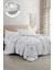 Çift Kişilik Lastikli Çarşaflı Pamuk Saten Butterfly Flower Luxury Nevresim Takımı 3