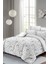 Çift Kişilik Lastikli Çarşaflı Pamuk Saten Butterfly Flower Luxury Nevresim Takımı 4