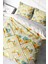 Çift Kişilik Lastikli Çarşaflı Pamuk Saten Flower Squares Nevresim Takımı 3