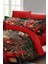 Yılbaşı Çift Kişilik Nevresim Lastikli Çarşaflı Pamuk Saten Red-Gift Nevresim Takımı 4