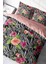Çift Kişilik Lastikli Çarşaflı Pamuk Saten Zebra Flower Nevresim Takımı 3