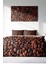 Çift Kişilik Lastikli Çarşaflı Pamuk Saten Coffee Duvet Nevresim Takımı 1