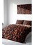 Çift Kişilik Lastikli Çarşaflı Pamuk Saten Coffee Duvet Nevresim Takımı 2