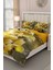 Çift Kişilik Lastikli Çarşaflı Pamuk Saten Yellow Flowers Nevresim Takımı 1