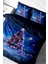 Yılbaşı (Lastikli Çarşaflı) Çift Kişilik Pamuk Saten Starry Tree Nevresim Takımı 3