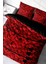 Çift Kişilik Lastikli Çarşaflı Pamuk Saten Rose Feather Nevresim Takımı 1
