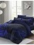 Çift Kişilik Lastikli Çarşaflı Pamuk Saten Blue Nıght Nevresim Takımı 1