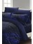 Çift Kişilik Lastikli Çarşaflı Pamuk Saten Blue Nıght Nevresim Takımı 3