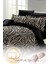 Çift Kişilik Sık Dokuma Pamuk Saten 3D Özel Tasarım Zebra Black Nevresim Takımı 3