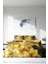 Çift Kişilik Sık Dokuma Pamuk Saten 3D Özel Tasarım Yellow Flowers Nevresim Takımı 3