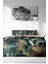 Lastikli Çarşaflı Pamuk Saten Çift Kişilik Floral Watercolor Nevresim Takımı 3