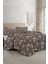 Çift Kişilik Lastikli Çarşaflı Pamuk Saten Retro Flowers Luxury Nevresim Takımı 3