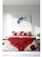 Çift Kişilik Sık Dokuma Pamuk Saten 3D Özel Tasarım Heart Rose Nevresim Takımı 3