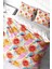 Çift Kişilik Lastikli Çarşaflı Pamuk Saten Orange Fruit Nevresim Takımı 3