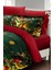 Yılbaşı Çift Kişilik Nevresim Lastikli Çarşaflı Pamuk Saten Green Decorations Nevresim Takımı 4