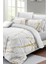 Çift Kişilik Lastikli Çarşaflı Pamuk Saten Marble Shiny Nevresim Takımı 1