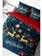 Yılbaşı Süsü Dark Deer Noel Pamuk Saten 3D Çift Kişilik Nevresim Takımı 3