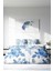 Çift Kişilik Sık Dokuma Pamuk Saten 3D Özel Tasarım Blue Rose Freshness Nevresim Takımı 3