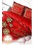 Yılbaşı (Lastikli Çarşaflı) Çift Kişilik Pamuk Saten Red Christmas Nevresim Takımı 4