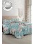 Çift Kişilik Lastikli Çarşaflı Pamuk Saten Floral Desing Luxury Nevresim Takımı 3