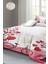 Çift Kişilik Lastikli Çarşaflı Sevgililer Günü % 100 Pamuk Saten White Love Nevresim Takımı 2