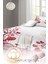 Çift Kişilik Lastikli Çarşaflı Sevgililer Günü % 100 Pamuk Saten White Love Nevresim Takımı 4